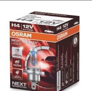 Halogenlampa  OSRAM NIGHT break LASER next gen H4 P43t, Fram, citroën,vw,mercedes-benz