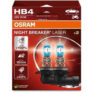 Halogenlampa Osram Night Breaker Laser HB4 P22d, Universal