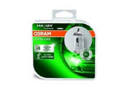 Halogenlampa  OSRAM ULTRA LIFE H4 P43t, Fram, citroën,vw,mercedes-benz