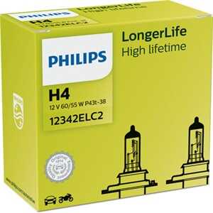 Halogenlampa  PHILIPS LongerLife H4 P43t-38, passar många modeller, 000 544 9094, 000000 000374, 025816, 030005050038, 072601 0