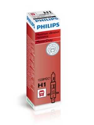 Halogenlampa PHILIPS MasterDuty H1 P14,5s, Nedre, mercedes-benz, 0112 6362, 0190 251400, 072601 024270, 086 7526, 1 137 051 1, 