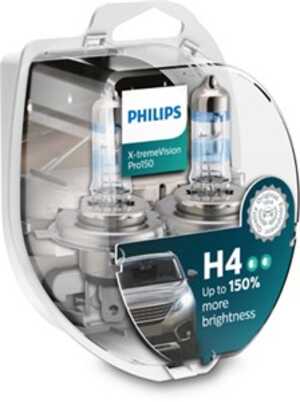 Halogenlampa  PHILIPS X-tremeVision Pro150 H4 P43t-38, citroën,porsche,vw,mercedes-benz,audi, 000 544 9094, 000000 000374, 0258