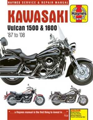 Haynes Reparationshandbok, Kawasaki Vulcan 1500/1600 87-08, Universal, 4913, 9781785213915