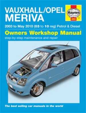 Haynes Reparationshandbok, Vauxhall/opel Meriva, Universal, 4893