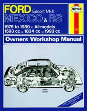 Haynes Reparationshandbok, Ford Escort Mk Ii Rs 1800 Rs 2000, Universal, 0735