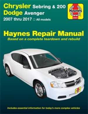 Haynes Reparationshandbok, Chrysler Sebring-200 / Dodge Aven, Universal, 25041, 9781620923306