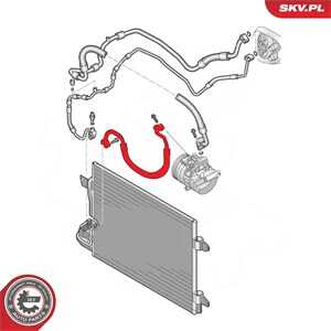 Högtrycksledning, klimatanläggning, audi,seat,skoda,vw, 1K0 820 721 BQ, 1K0820721AD, 1K0820721AR