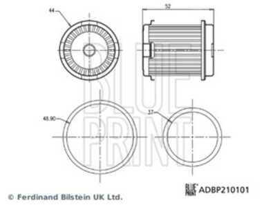 Hydraulikfilter, automatväxellåda, Inre, honda, 25450-P4V-003, 25450-P4V-013