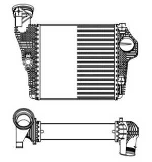 Intercooler, Vänster, porsche macan, 95B145803A, 95B145803B