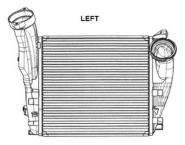 Intercooler, Vänster, vw touareg, 7L0145803A, 7L0145803E, 7L6145803E, 9551108300