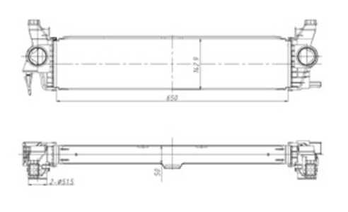 Intercooler, mercedes-benz marco polo camper [w447], vito mixto [doublecabinw447], vito skåp [w447], vito tourer [w447], 447501