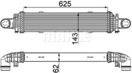 Intercooler, mercedes-benz, 204 500 02 00, 2045000200, A 204 500 02 00