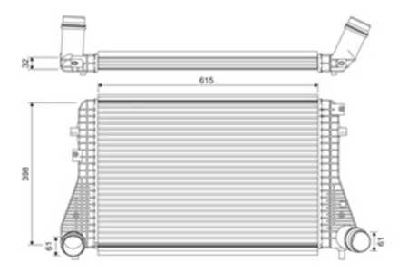 Intercooler, vw beetle, beetle cabriolet, golf vi, golf van vi, golf variant vi, jetta iii, jetta iv, 1K0145803AE