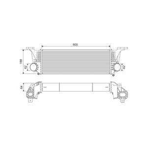 Intercooler, iveco daily flak/chassi v, daily flak/chassi vi, daily skåp v, daily skåp vi, 5801255907, 5801526777, 5802036825