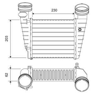 Intercooler, skoda superb i, vw passat b5.5, passat b5.5 variant, 3B0145805E, 3B0145805H, 8D0145805B, 8D0145805D