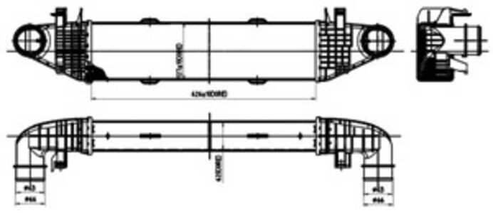 Intercooler, mercedes-benz c-klass [w204], c-klass t-model [s204], e-klass [w212], 2045000500, A2045000500