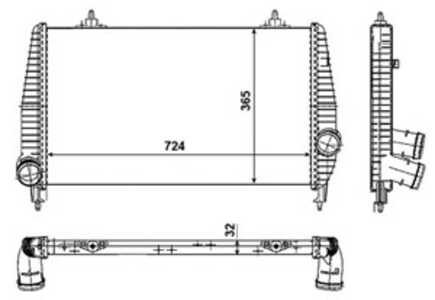 Intercooler, citroën c8, fiat ulysse, lancia phedra, peugeot 807, 0384L5, 1401065180