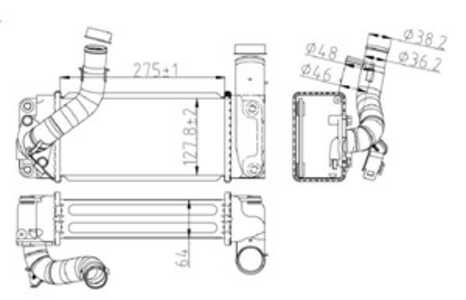 Intercooler, subaru trezia, toyota auris, auris skåp/halvkombi, corolla sedan, urban cruiser, verso s, 179000N030, 179000N040, 