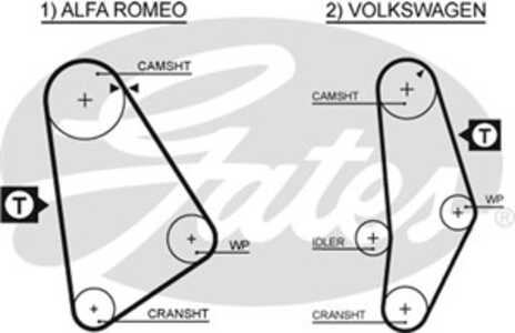 Kamrem, alfa romeo,vw, 073109119A, 53445140, 7L6127177B, 7L6127177C, 7L6127434B, 7L6127434C, 95511013400