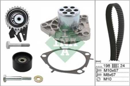 Kamremskit med vattenpump, alfa romeo 147, 156, 156 sportwagon, gt, fiat stilo, stilo multi wagon, 46791189, 46804051, 55183527