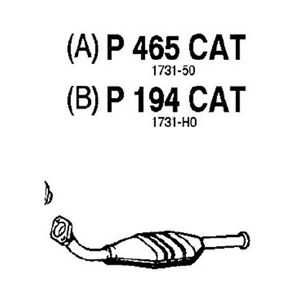 Katalysator, peugeot 306, 306 break, 306 halvkombi, 1706-45, 1731-23, 1731-50