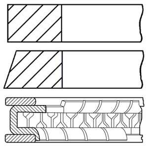 Kolvringar, kit, opel,vauxhall, 630419, 630420, 632276