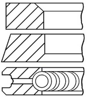 Kolvringar, kit, mercedes-benz a-klass [w168], vaneo [414], A6680300024