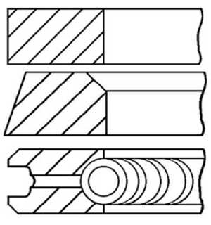 Kolvringar, kit, mercedes-benz, 646 030 02 24, A 646 030 02 24