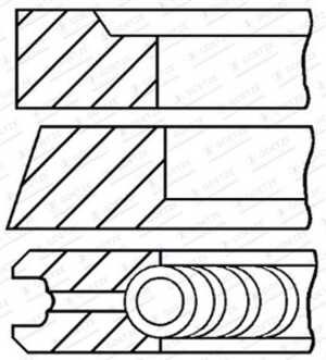 Kolvringar, kit, renault,volvo, 3345187, 6AS5SJ, 7701467662, 7701471905