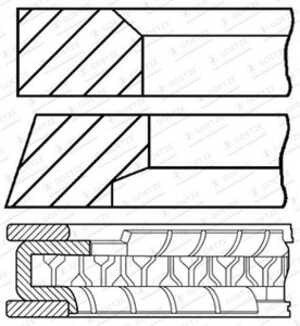 Kolvringar, kit, honda, 13011-P07-00, 13011-P08-00