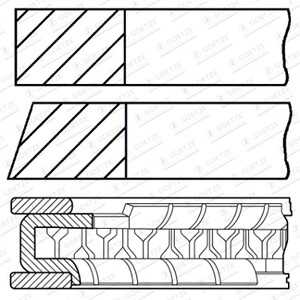 Kolvringar, kit, nissan qashqai / qashqai +2 i, qashqai / qashqai +2 van i, sentra vi, tiida halvkombi, tiida sedan, x-trail ii