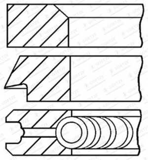 Kolvringar, kit, audi,cupra,ktm,porsche,seat,skoda,vw, 06H198151C, 06H198151J