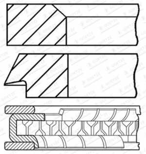 Kolvringar, kit, honda city sedan iv, civic hatchback viii, civic sedan vii, civic sedan viii, insight, jazz ii, jazz iii, 1301