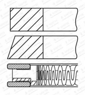 Kolvringar, kit, skoda fabia ii, vw golf v, golf plus v, jetta iv, lupo i, polo, polo sedan v, 03C198151C