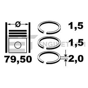 Kolvringar, kit, alfa romeo,fiat,jeep,lancia,opel, 71769849, 71773836, 71773932