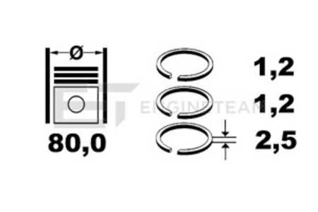 Kolvringar, kit, nissan, 12033-AV300