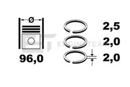 Kolvringar, kit, nissan, 12033-DB010, 12033-VK610