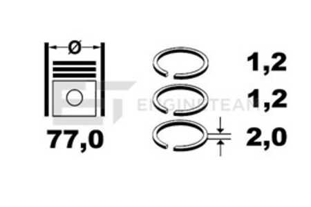 Kolvringar, kit, hyundai accent iv, accent sedan iv, creta, elantra sedan iv, elantra sedan v, i20 i, i30, i30 coupé, i30 kombi