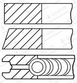 Kolvringar, kit, alfa romeo,chevrolet,citroën,fiat,lancia,opel,peugeot,vauxhall, 630361, 640.X7, 640X7, 71749353, 9315365