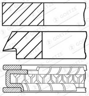 Kolvringar, kit, chevrolet,opel,vauxhall, 93190369