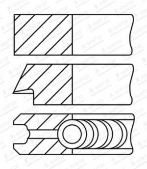 Kolvringar, kit, citroën c3 iii, c4 sedan ii, c-elysee, peugeot 208 ii, 301, 308 ii, 308 sw ii, 1609266180, 1615657980