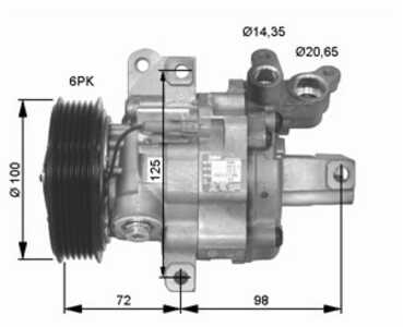 Kompressor, AC, citroën c1, peugeot 107, toyota aygo, 6453RJ, 883100H010