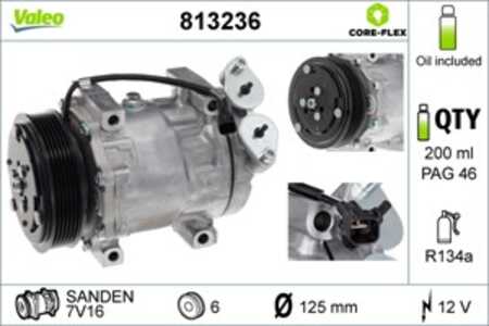 Kompressor, klimatanläggning, ford,mazda,volvo, 1306784, 1341233, 1355809, 1438877, 1439594, 1465439, 3M5H19497GA, 3M5H19D629GD