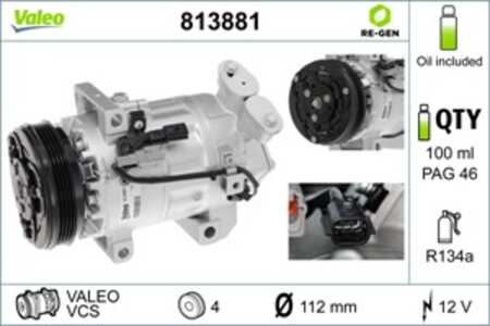 Kompressor, klimatanläggning, renault clio iv, clio grandtour iv, 926000050R, 926009582R