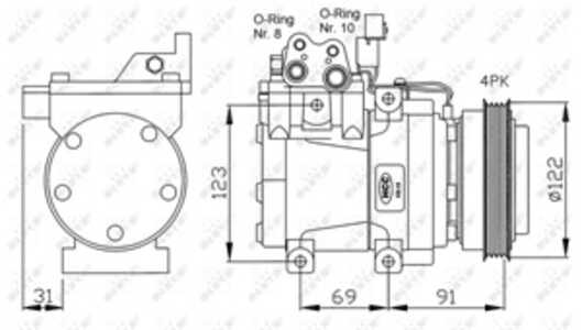 Kompressor, klimatanläggning, hyundai, 977012C000, 977012D000, 977012K500