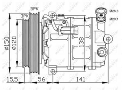 Kompressor, klimatanläggning, alfa romeo 159, 159 sportwagon, brera, spider, 60693746