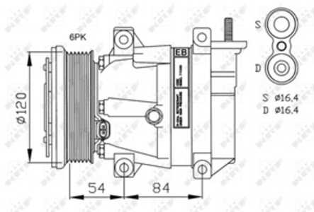 Kompressor, klimatanläggning, chevrolet lacetti, lacetti kombi, lacetti sedan, nubira kombi, nubira sedan, daewoo lacetti halvk