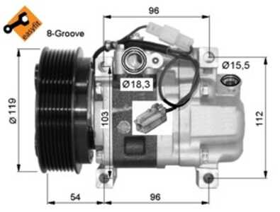 Kompressor, klimatanläggning, mazda 3, 3 sedan, 6 hatchback, 6 kombi, 6 sedan, GAM661K00, GDB161450, H12A0CA4JE, H12A1AQ4HE