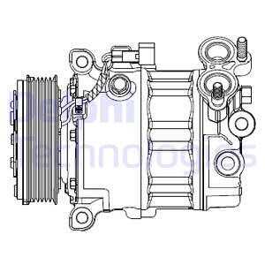 Kompressor, klimatanläggning, ford,volvo, 1684906, 1722070, 36001128, AM5N19D629AA, AM5N19D629AB