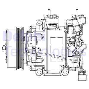 Kompressor, klimatanläggning, honda cr-z, insight, 38810-RBJ-A01, 38810-RBJ-A02